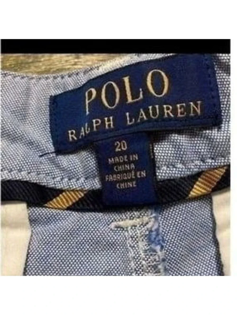 2 Pair Set Ralph Lauren Polo Blue Oxford Cotton Preppy Dress Shorts 18 20